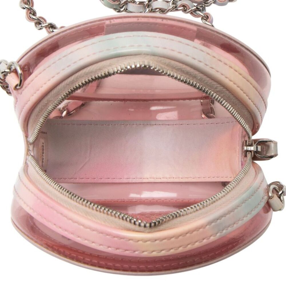Chanel PVC Rainbow CC Filigree Round Clutch with Chain - Picture 7 of 10